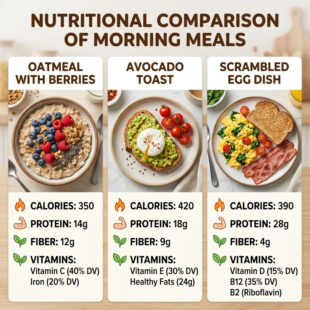 Nutritional Comparison of Morning Meals